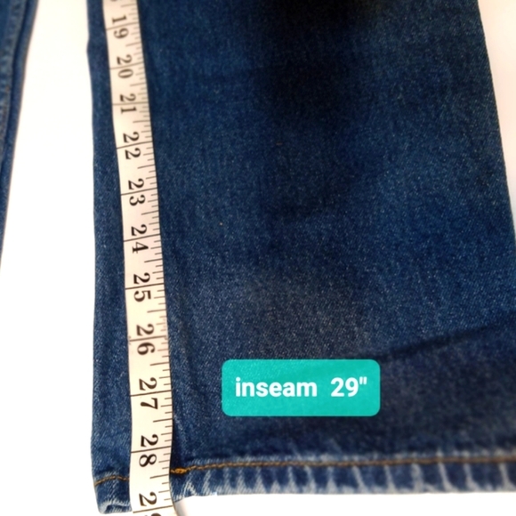 Vintage 90s Route 66 Jean Straight Mid Rise Girl 12A Fit 32x29 Dark Wash Blue - Picture 9 of 10